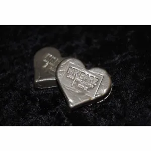 1 Troy Oz. MK BarZ "High Shine Heart" Stamped .999 Fine Silver