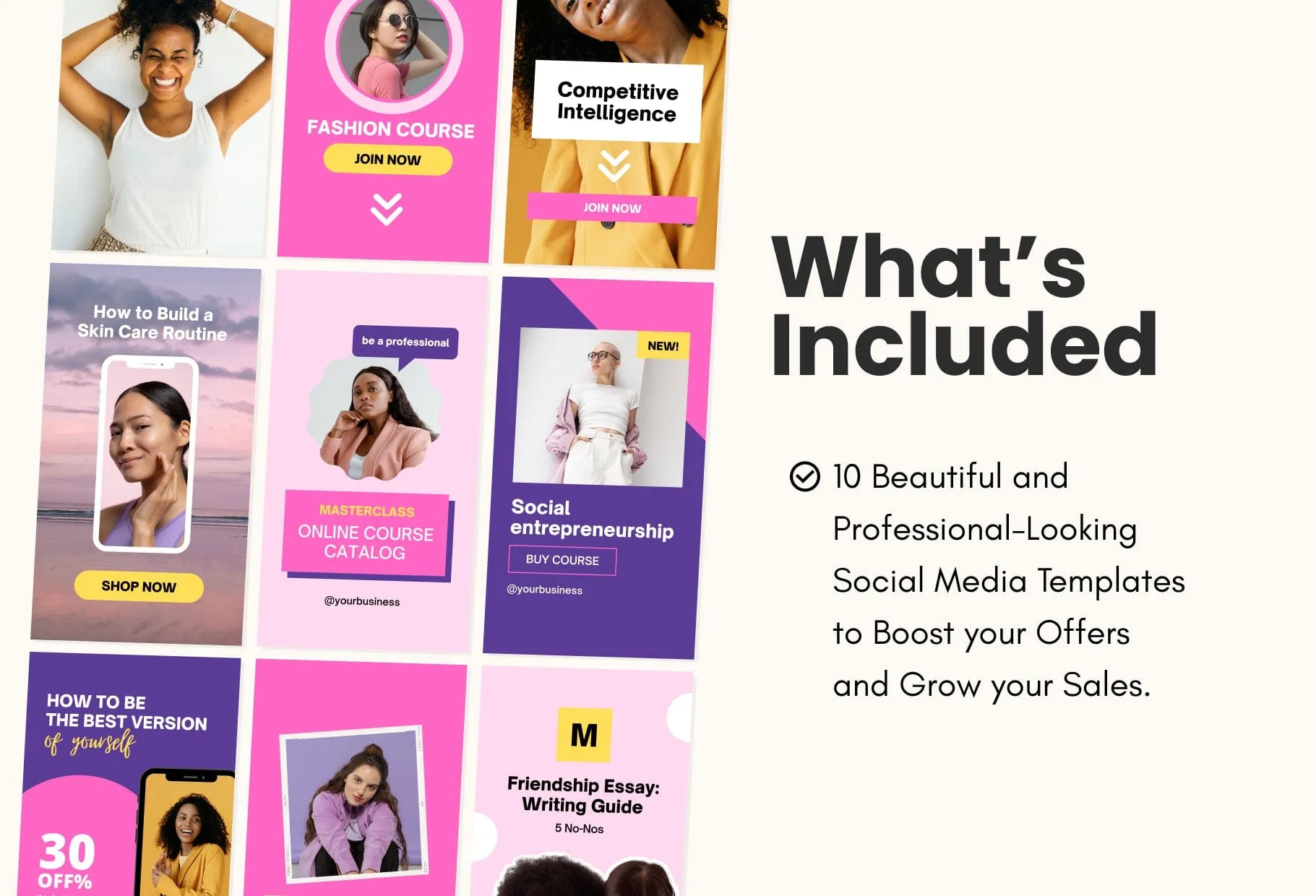 10 Sunshine Instagram Reel Covers Canva Templates