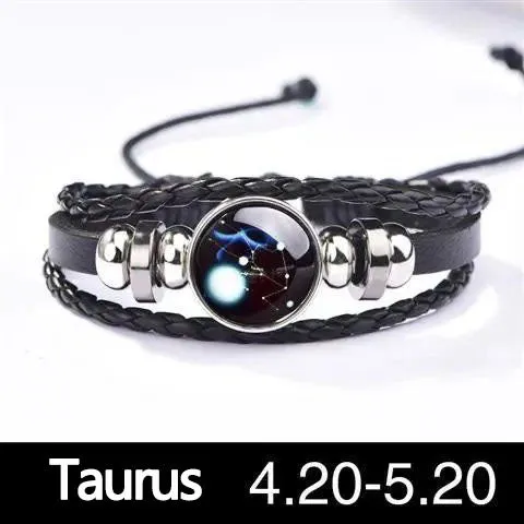 12 Constellation Luminous couple bracelet