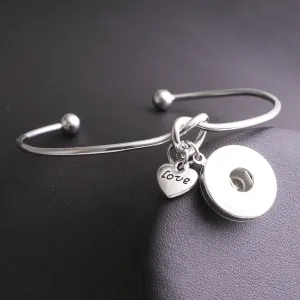18mm Snap button jewelry  bracelet Infinity love Knot fits 18mm bangle cuff