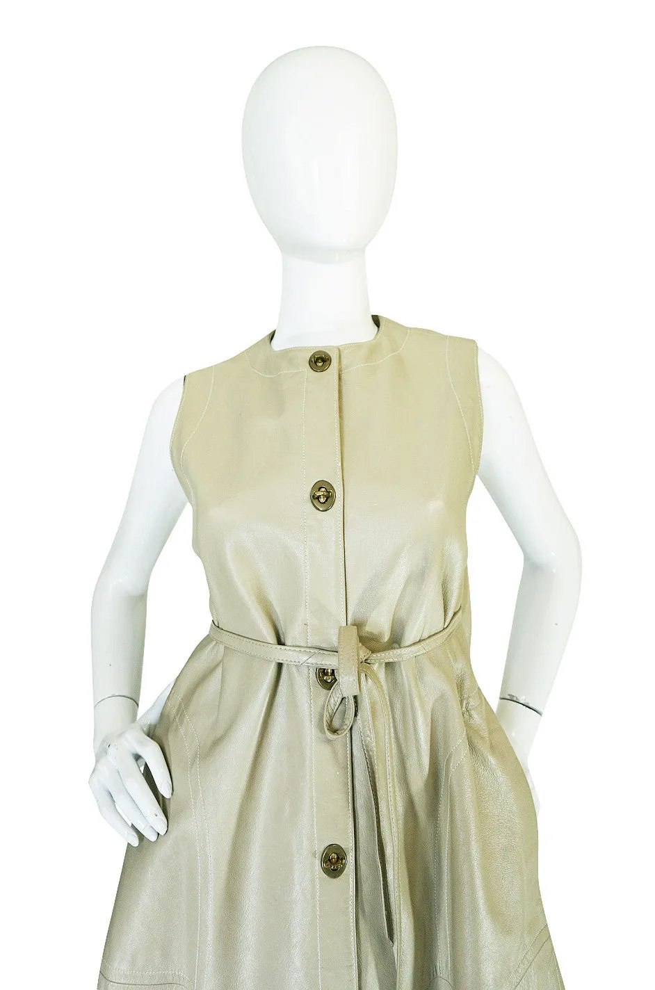1960s Rare Bonnie Cashin Chic Leather Dress or Vest