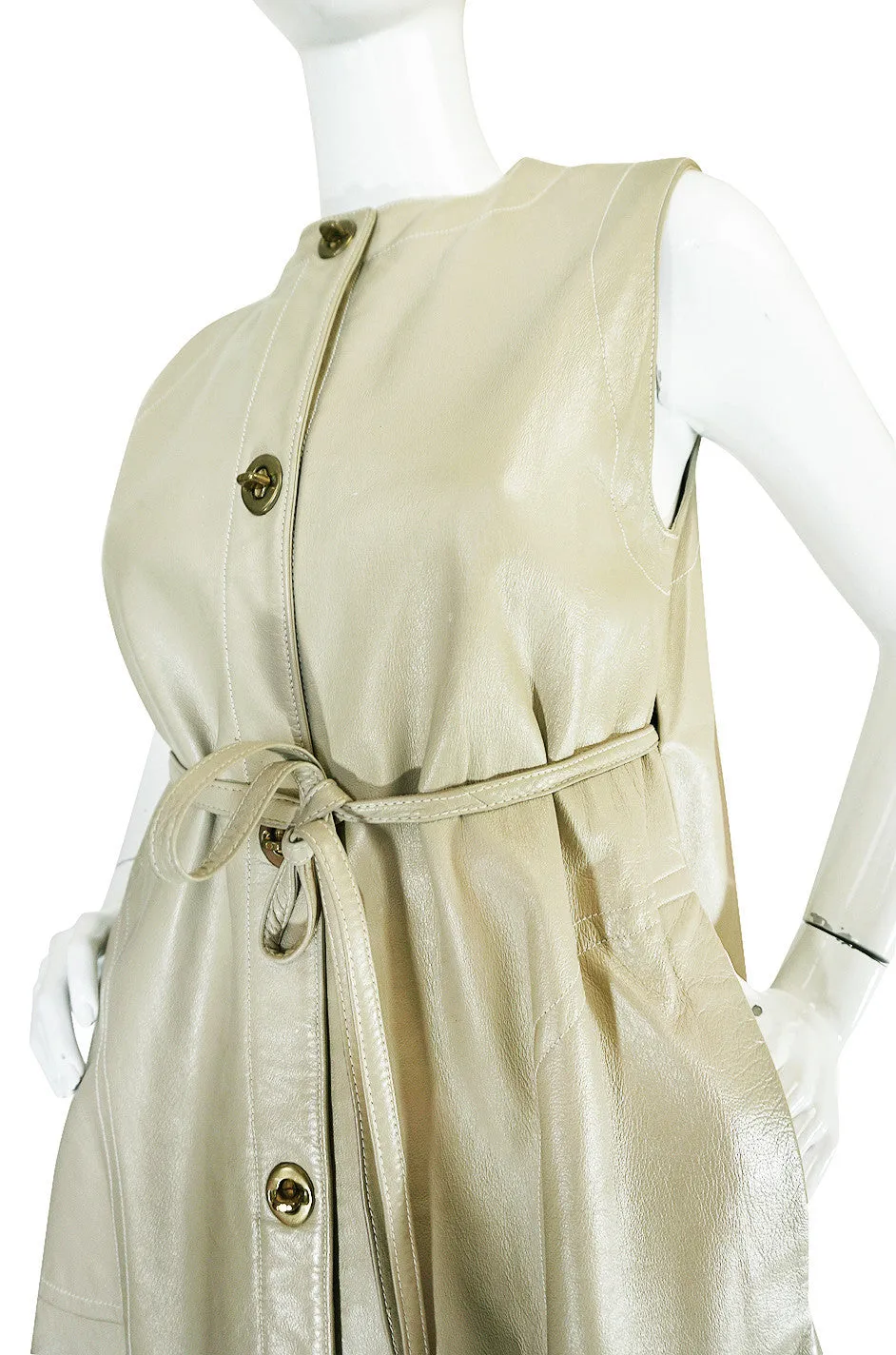 1960s Rare Bonnie Cashin Chic Leather Dress or Vest