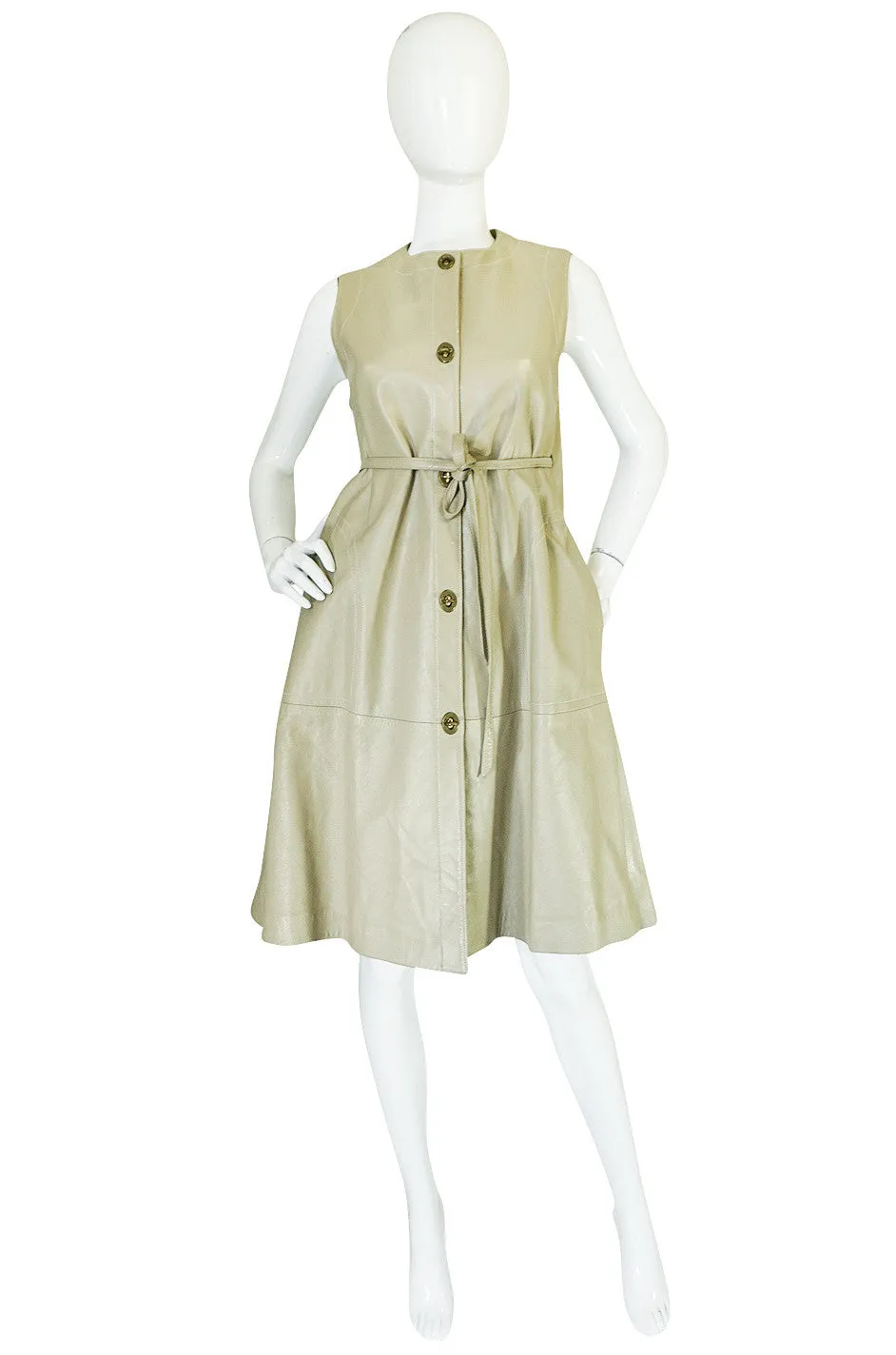 1960s Rare Bonnie Cashin Chic Leather Dress or Vest