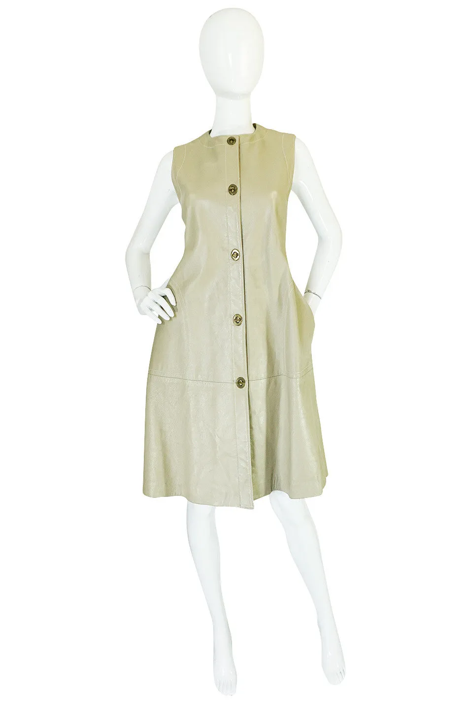 1960s Rare Bonnie Cashin Chic Leather Dress or Vest