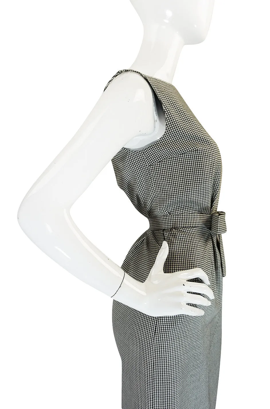1990s John Galliano for Christian Dior Fitted Check Dress