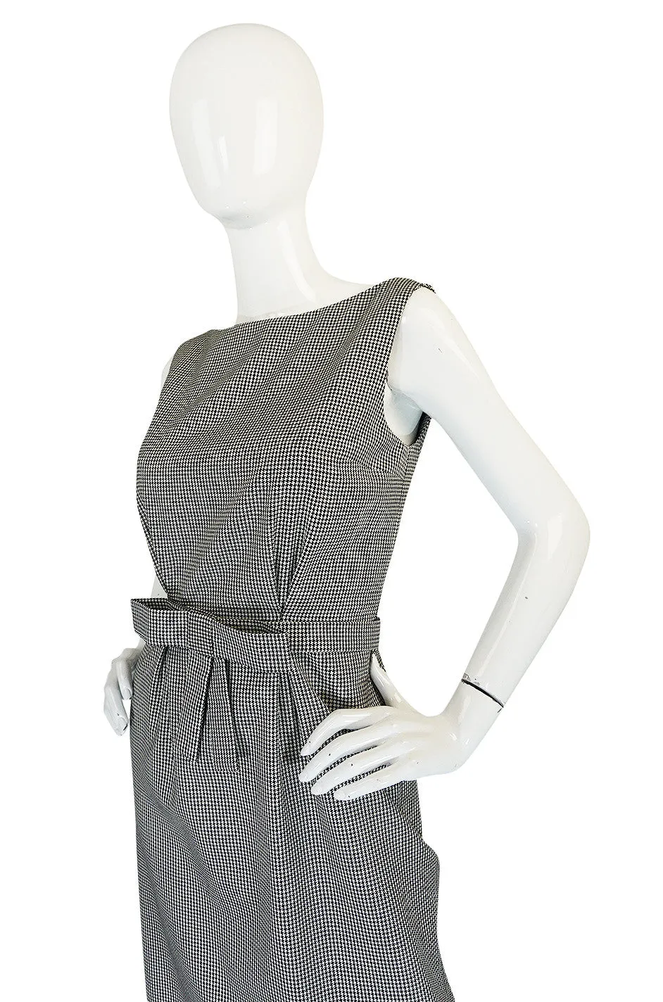 1990s John Galliano for Christian Dior Fitted Check Dress