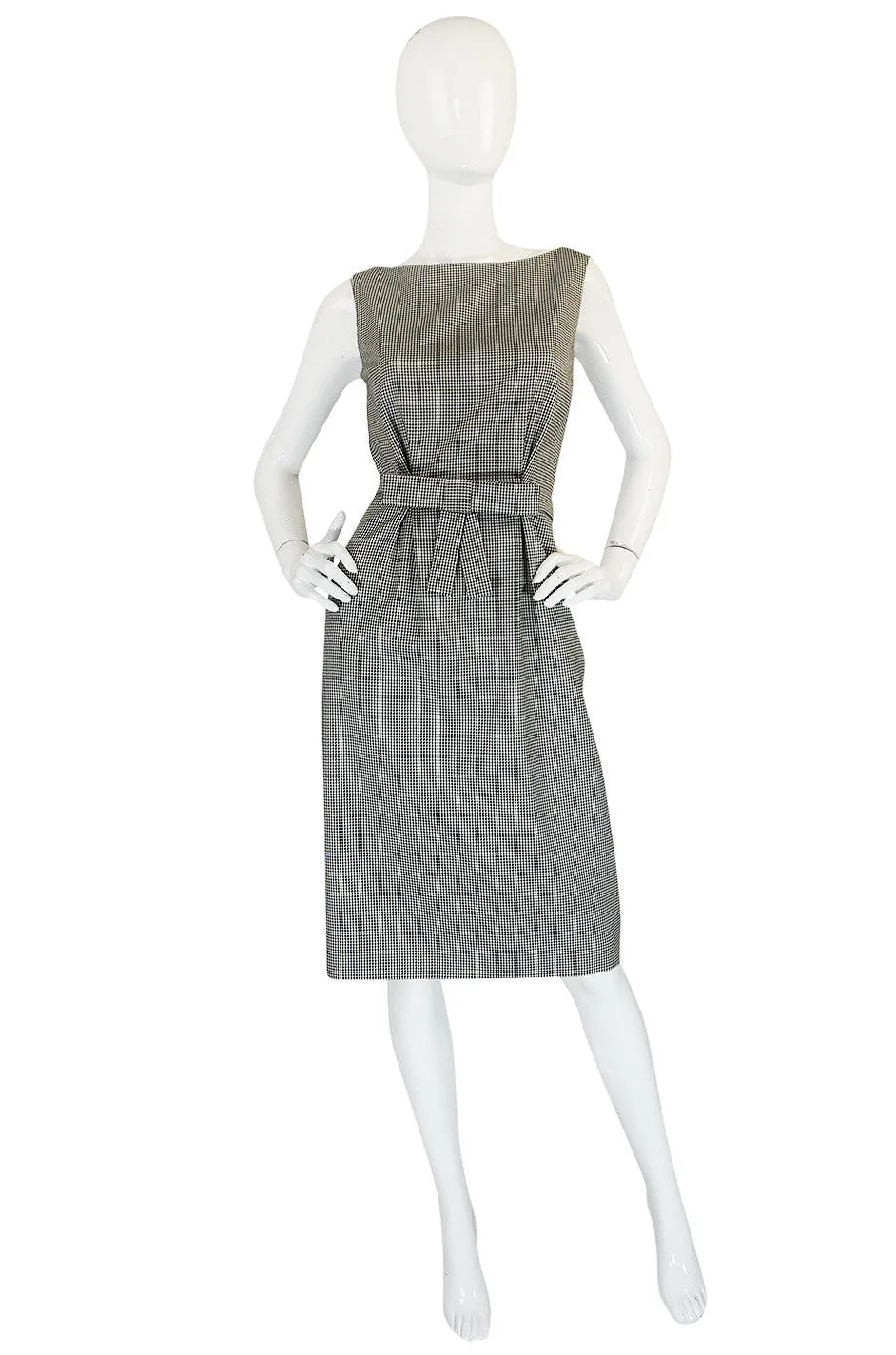 1990s John Galliano for Christian Dior Fitted Check Dress