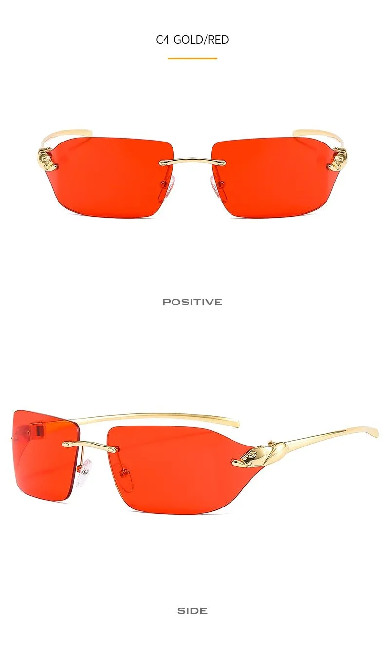 2021 New Arrival Leopard Logo Sunglasses Men Women Fashion Luxury Gradient Lens Alloy Frame Brand Designer Sun Glasses UV400