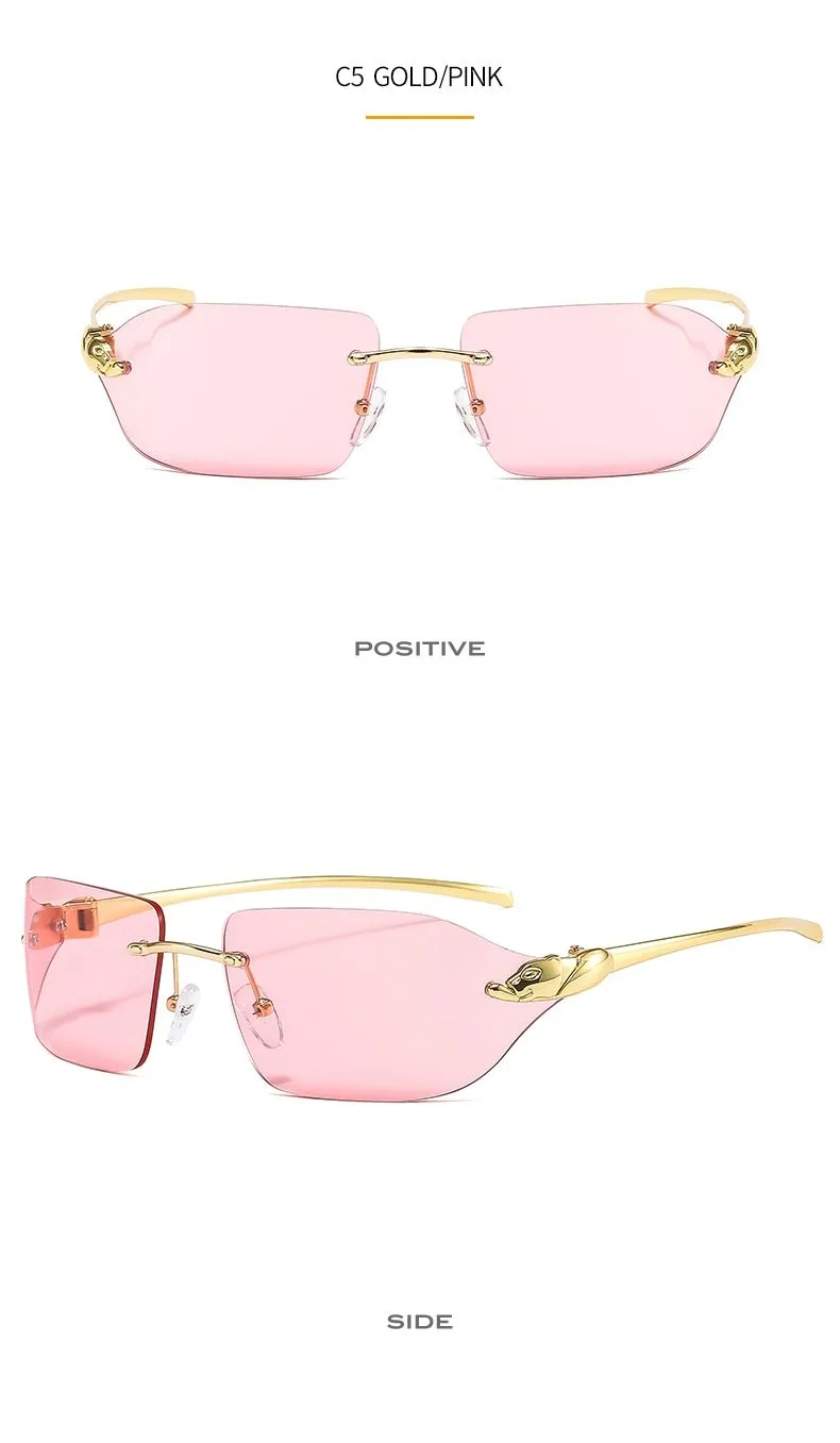 2021 New Arrival Leopard Logo Sunglasses Men Women Fashion Luxury Gradient Lens Alloy Frame Brand Designer Sun Glasses UV400