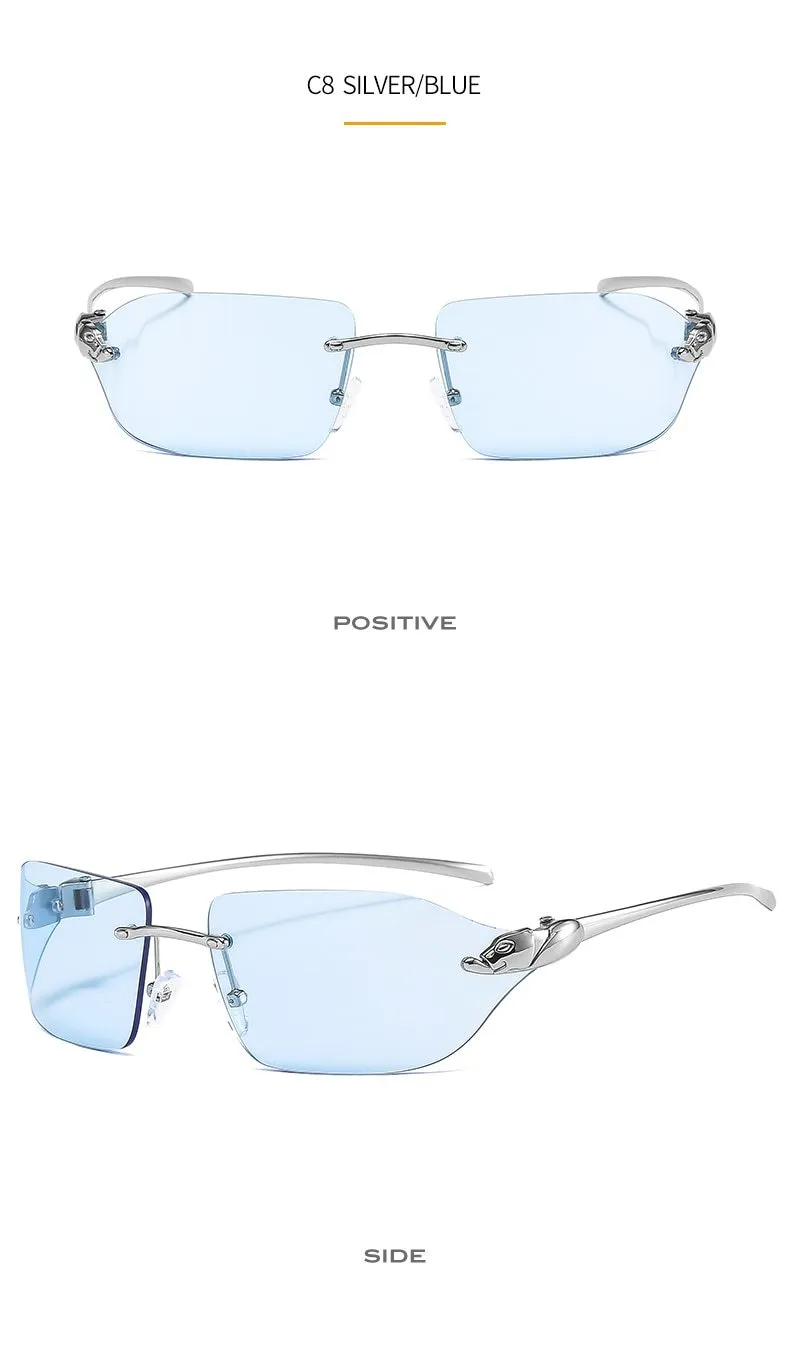 2021 New Arrival Leopard Logo Sunglasses Men Women Fashion Luxury Gradient Lens Alloy Frame Brand Designer Sun Glasses UV400