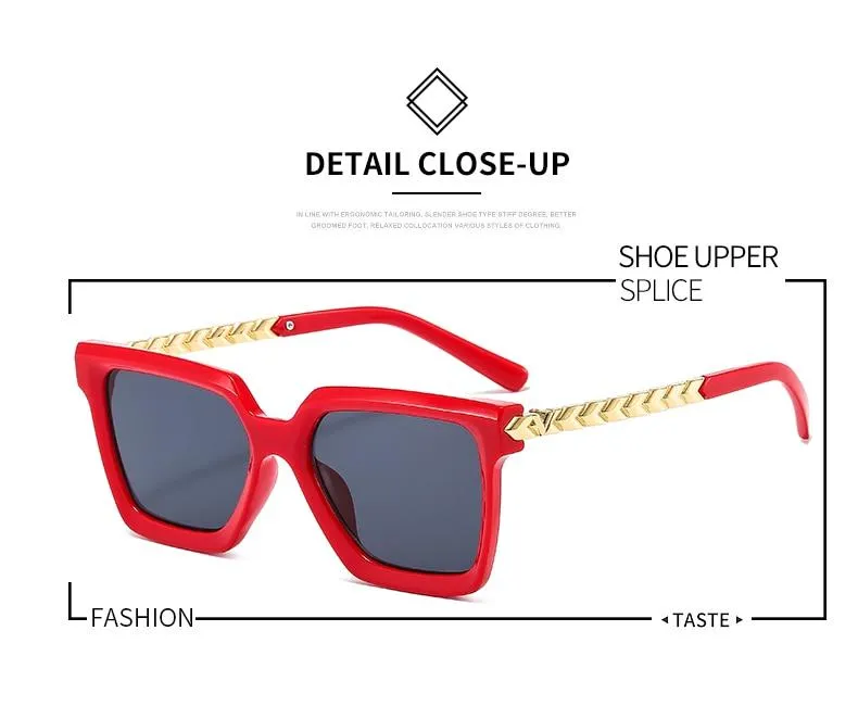 2021 New Fashion Cat Eye Sunglasses Women Men Leopard Black Gradient Lens Metal Luxury Frame Brand Designer Square Sunglasses