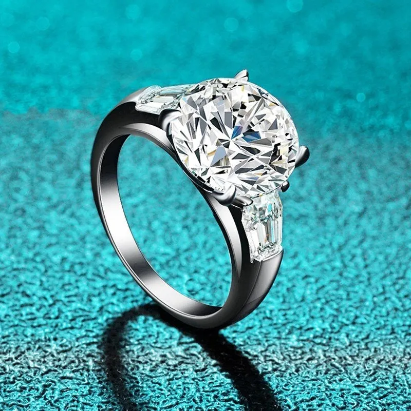 5.0 Ct Round Cut Diamond White Gold Engagement Ring