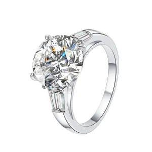 5.0 Ct Round Cut Diamond White Gold Engagement Ring