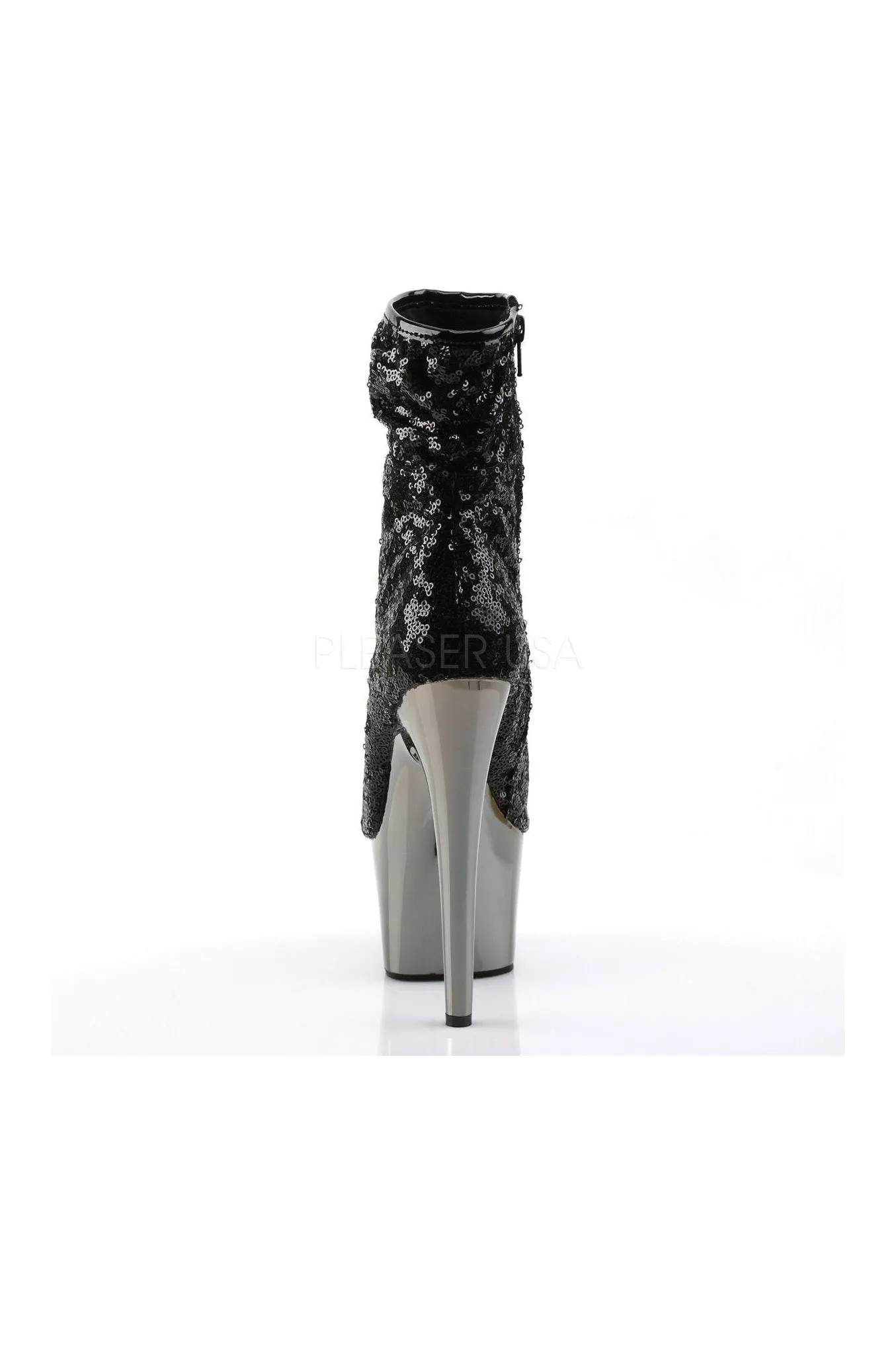 ADORE-1008SQ Platform Boot  | Black Sequins