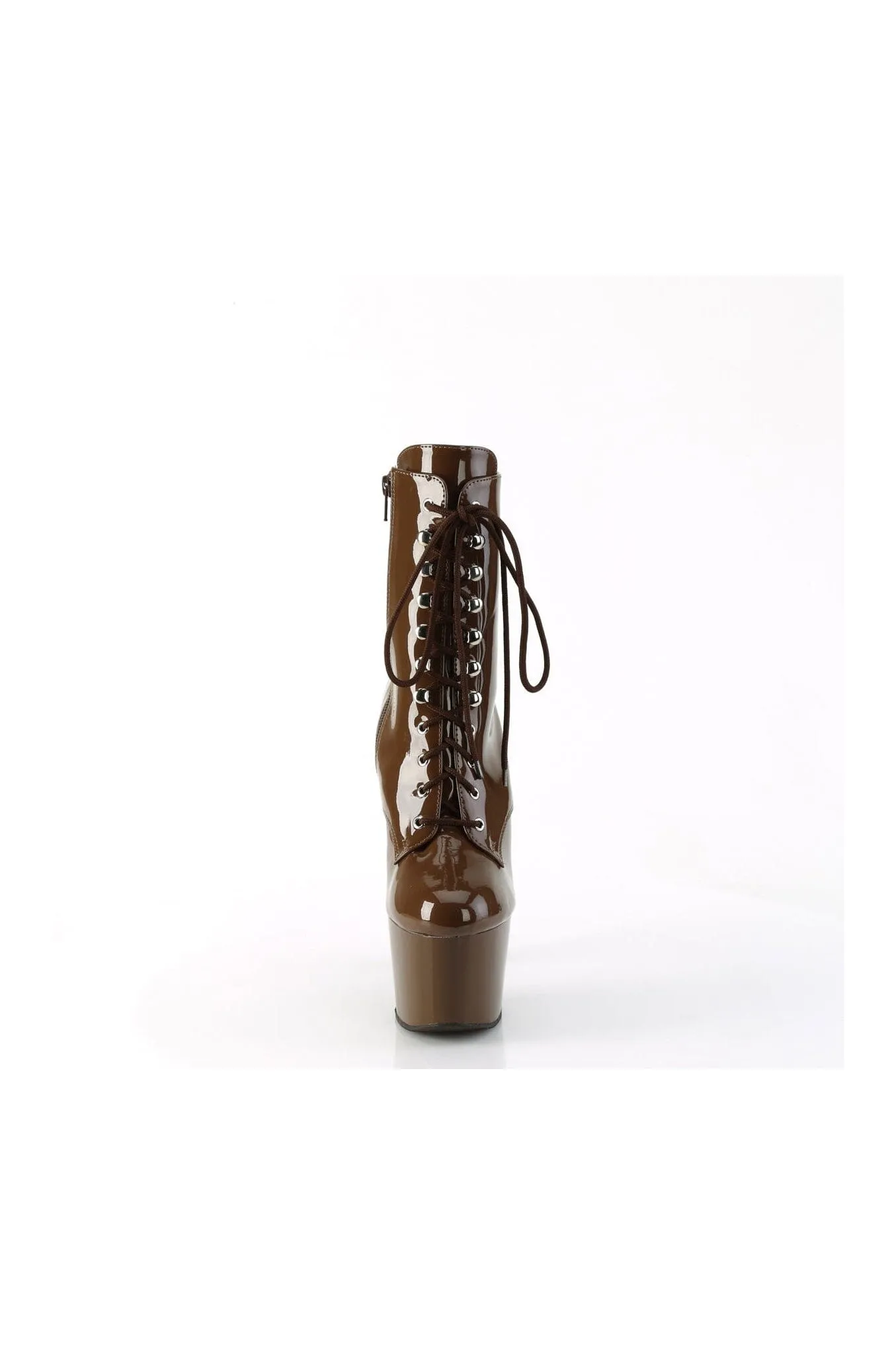 ADORE-1020 Brown Patent Ankle Boot