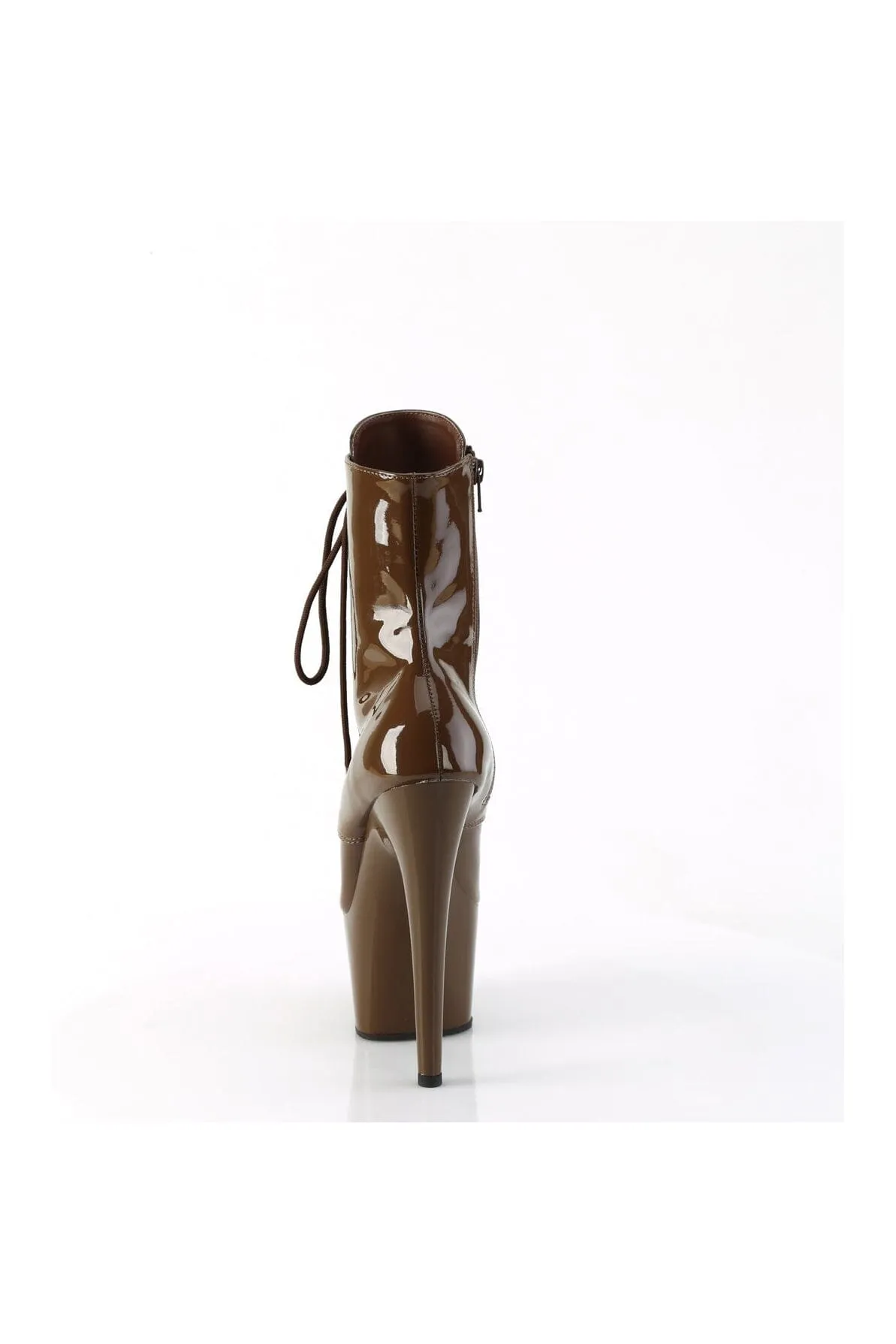 ADORE-1020 Brown Patent Ankle Boot