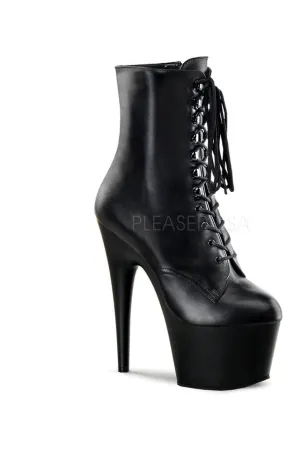 ADORE-1020 Platform Boot  | Black Genuine Leather