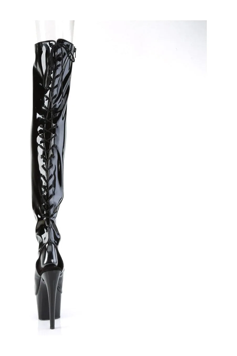 ADORE-3017 Black Patent Thigh Boot