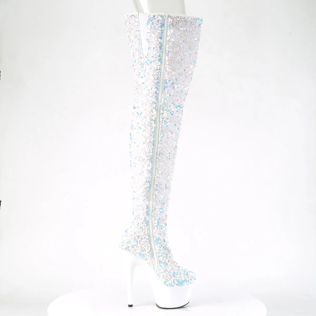 ADORE-3020  White Multi Sequins/White