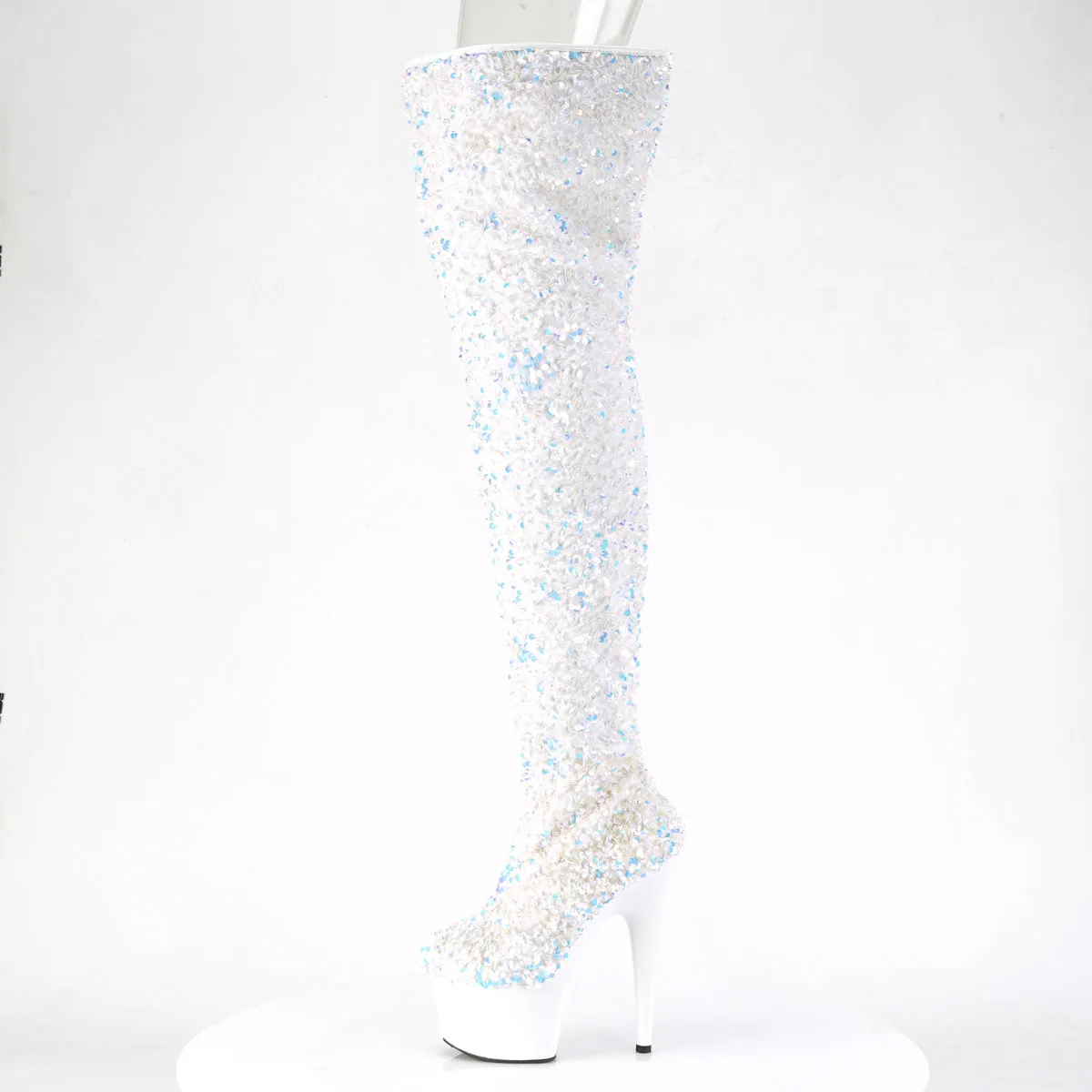 ADORE-3020  White Multi Sequins/White