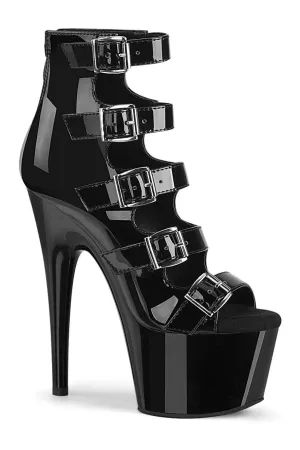 ADORE-700-33 Exotic Ankle Boot | Black Patent