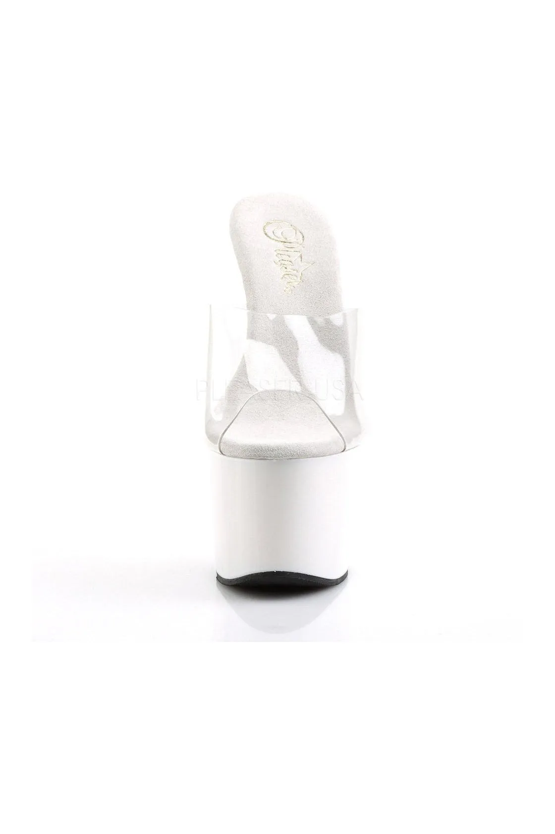 ADORE-701 Platform Slide  | Clear Vinyl