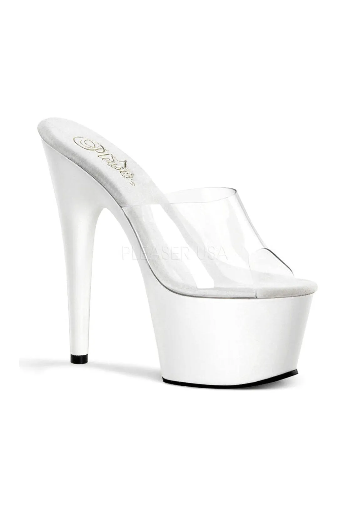 ADORE-701 Platform Slide  | Clear Vinyl