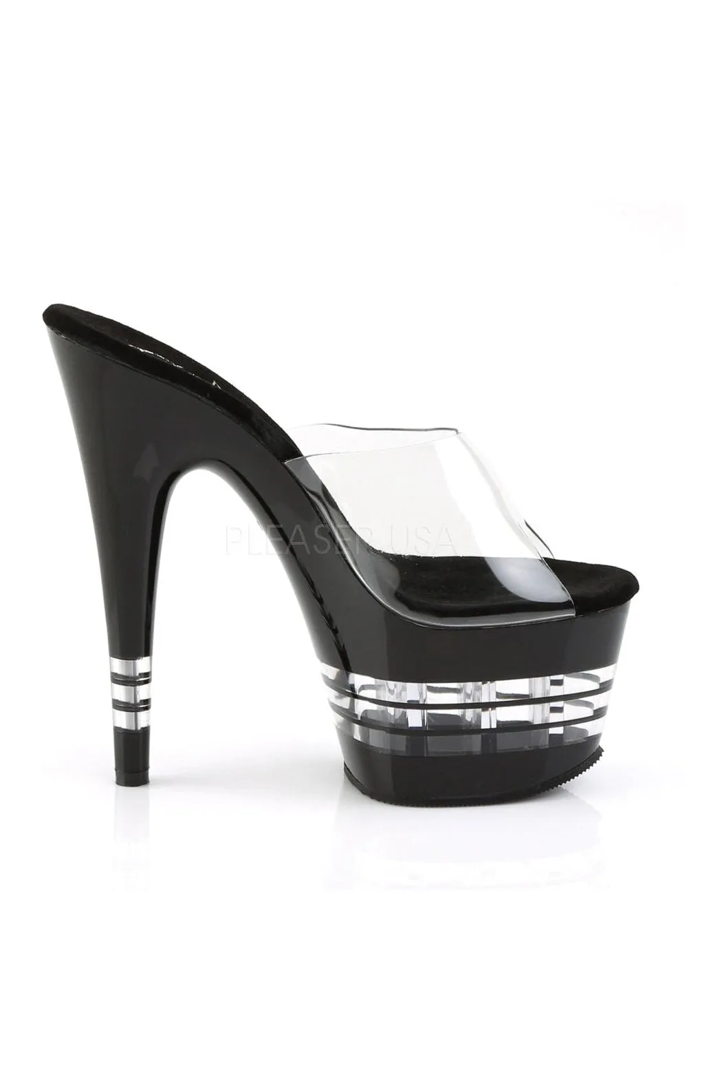 ADORE-701LN Platform Slide  | Black Vinyl