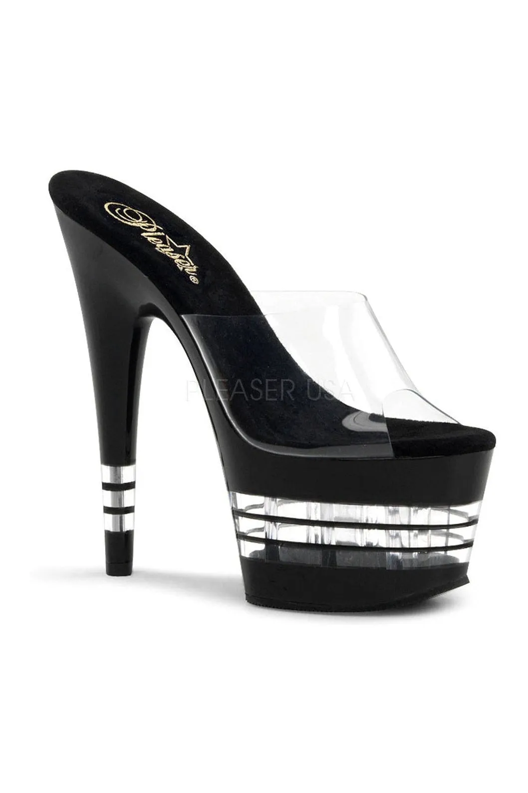 ADORE-701LN Platform Slide  | Black Vinyl