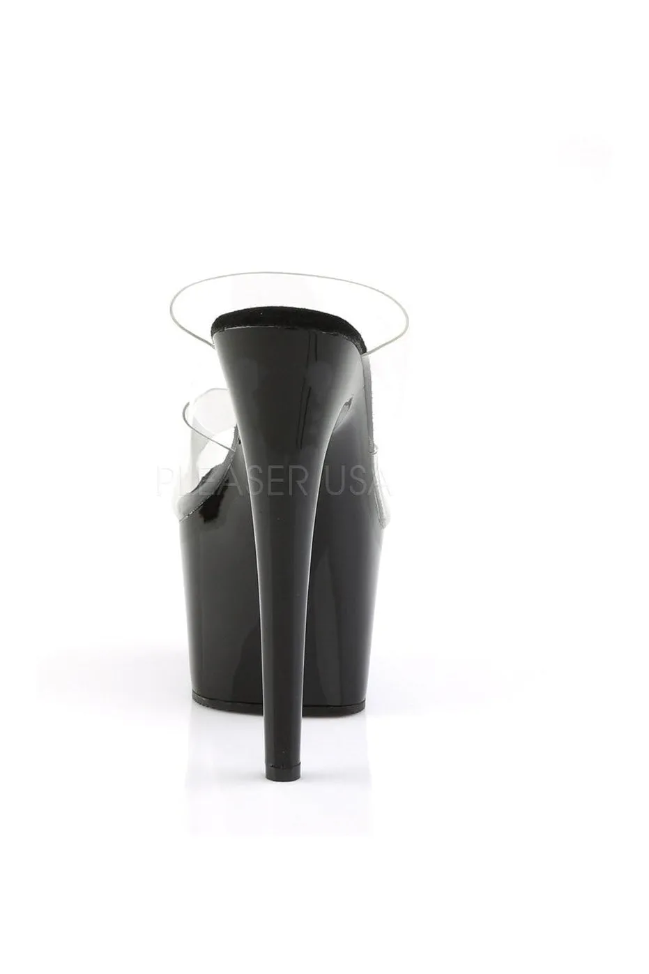 ADORE-702 Platform Slide  | Black Vinyl