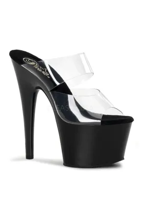 ADORE-702 Platform Slide  | Black Vinyl