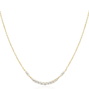 Ania Haie Gold Arc Pave Necklace