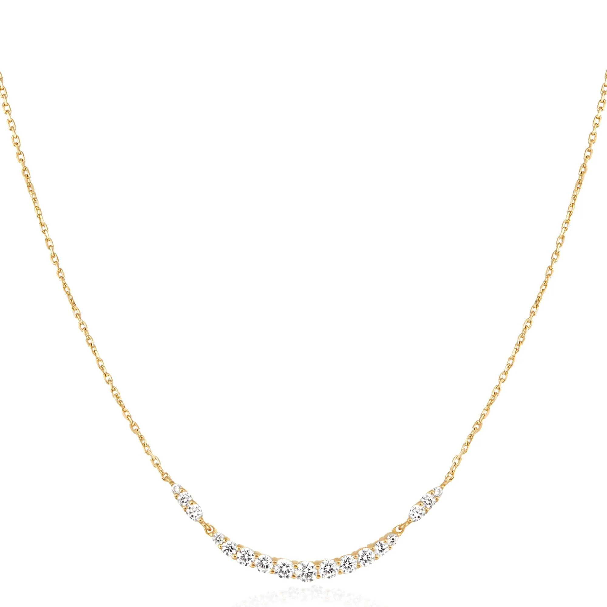 Ania Haie Gold Arc Pave Necklace