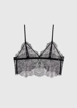 Anine Bing Lace Bralette in Black