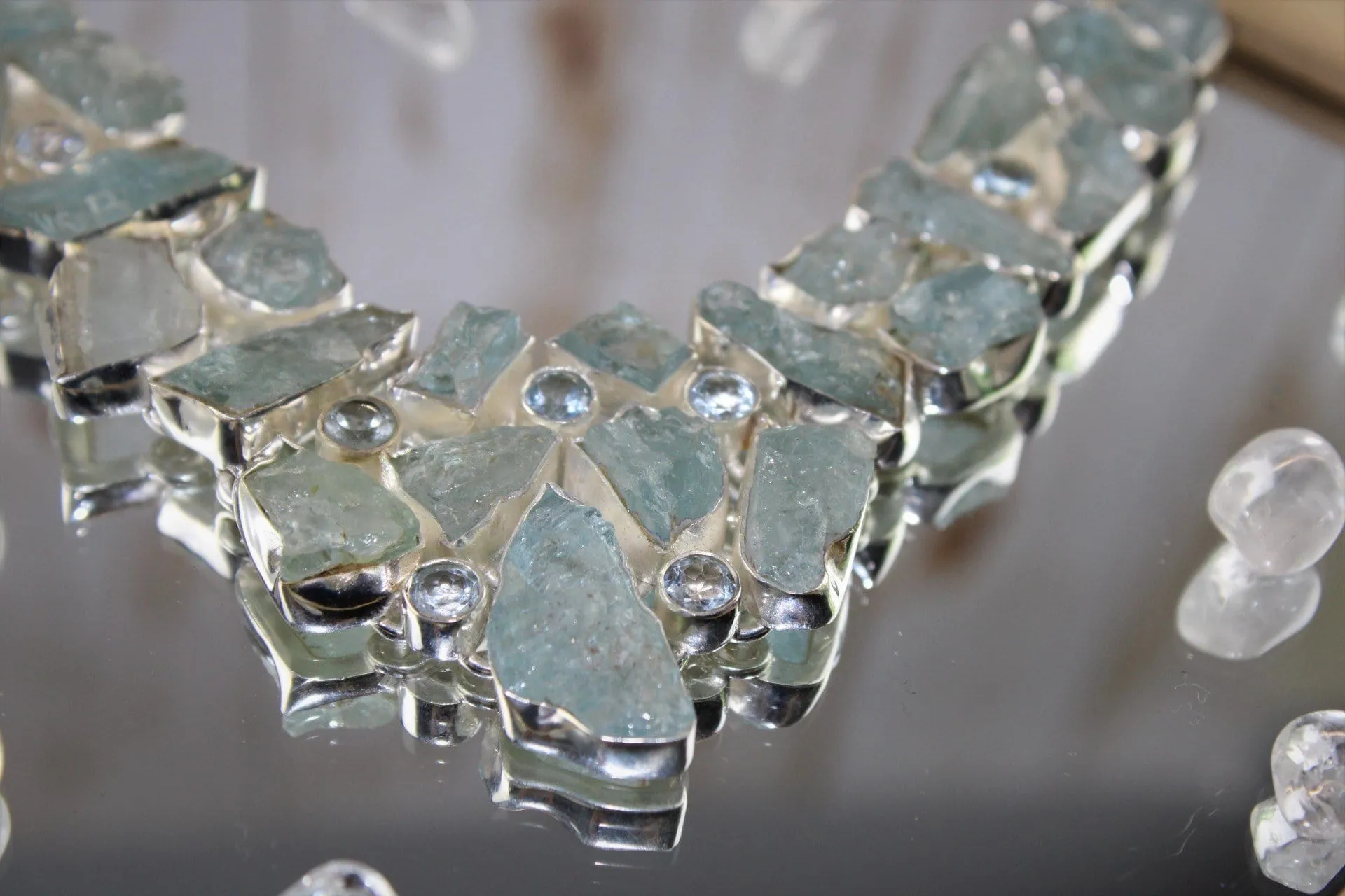 Aquamarine & Blue Topaz Necklace