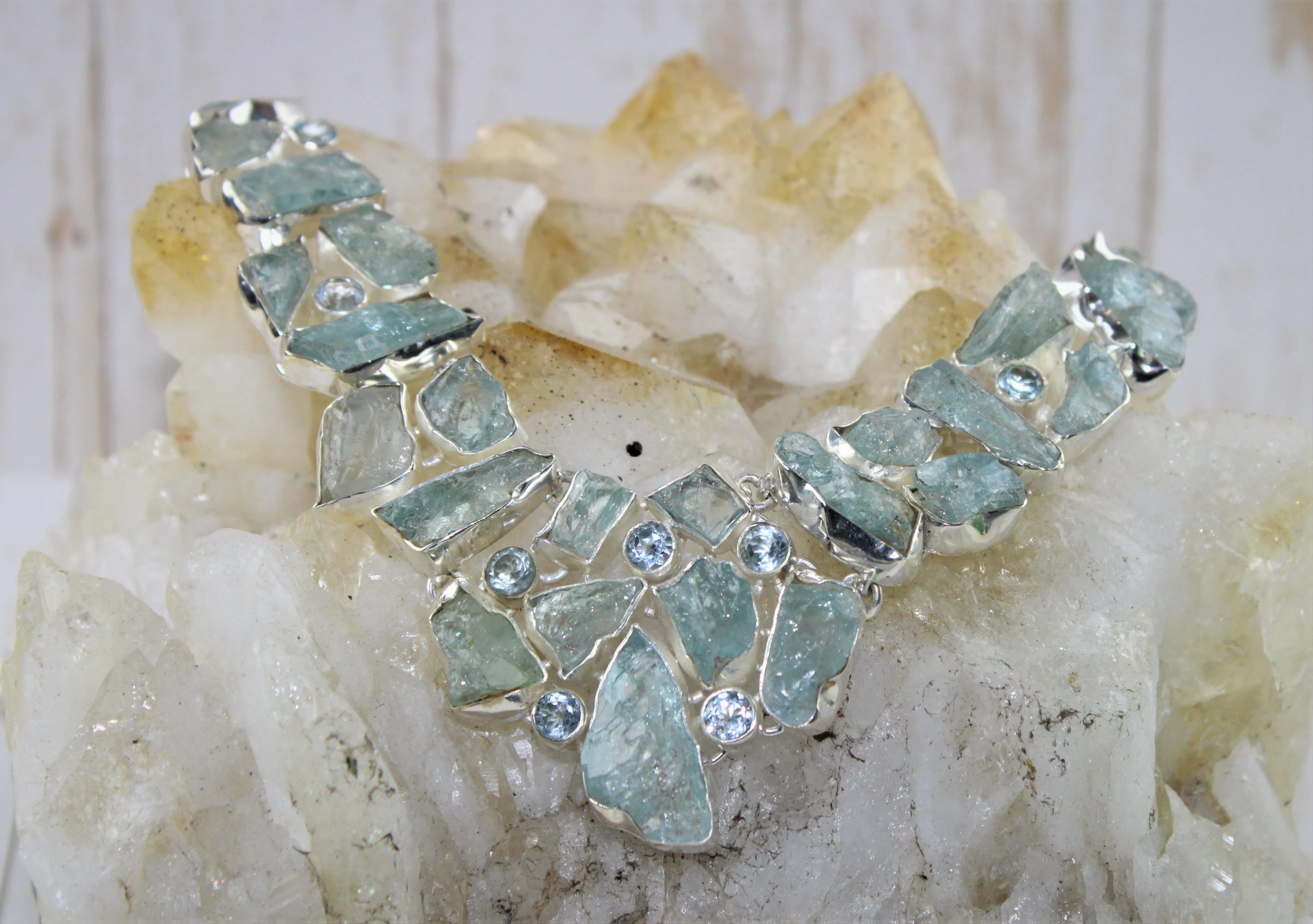 Aquamarine & Blue Topaz Necklace
