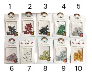 Artdone 10 boxes Nail Rhinestones, Nail Gems Nail Diamonds, Nail Art Studs Nail Crystals Nail Sequins for Nails Kit for Nail Art Supplies Accessories #4