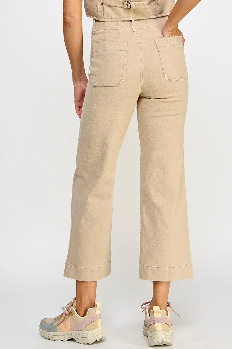 Aster High Rise Cropped Twill Pant