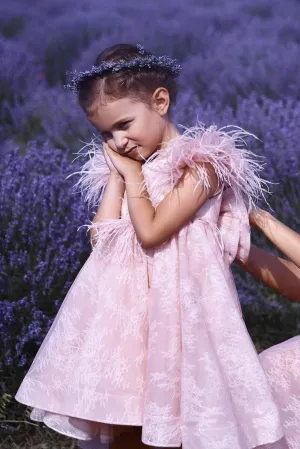 ASUNDA PINK HIGH LOW DRESS