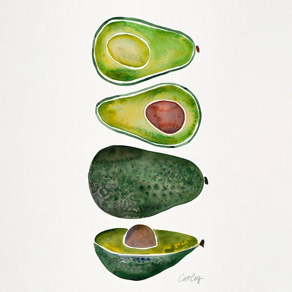 Avocado Slices by CatCoq Unisex Denim Jacket