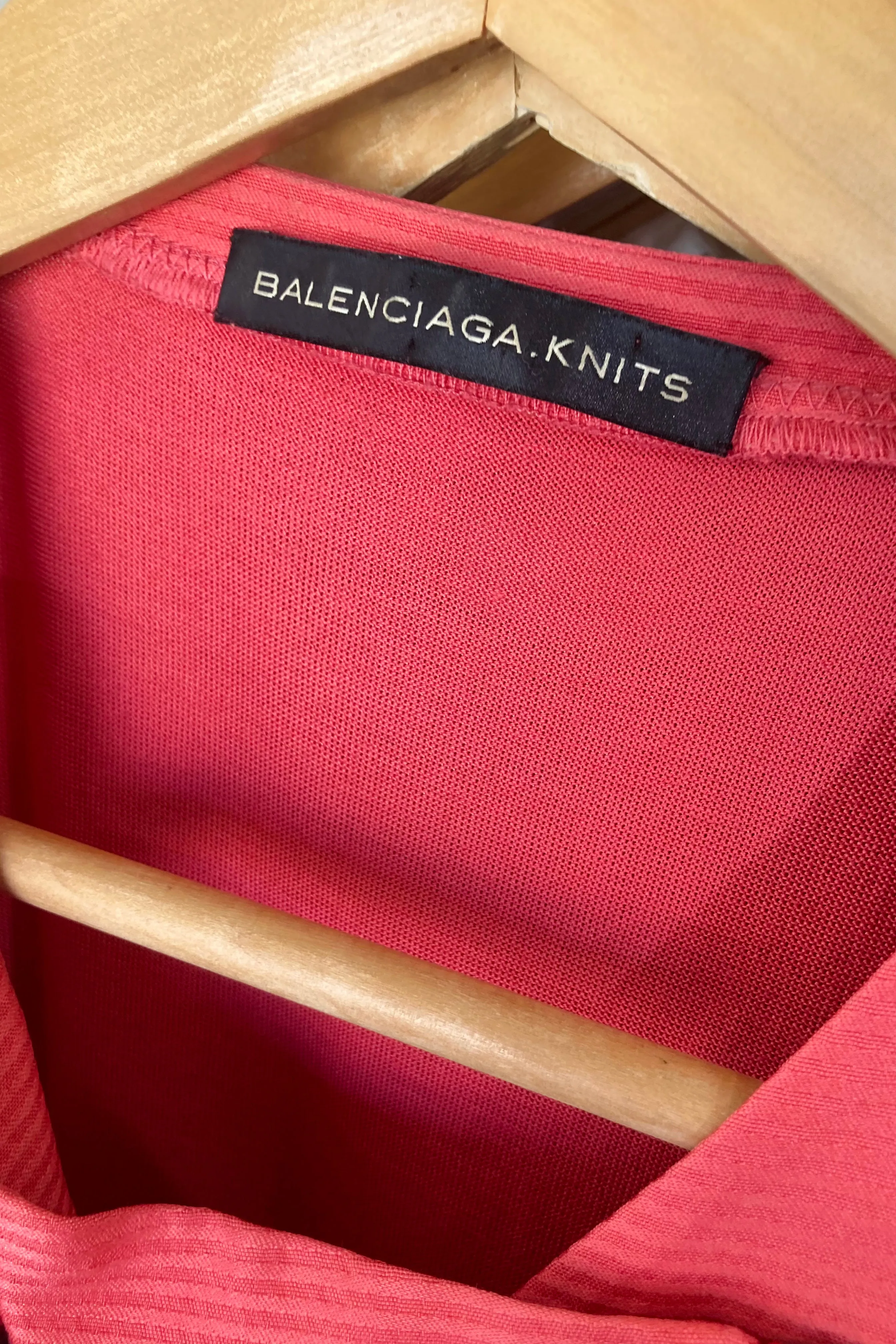 Balenciaga Knits Salmon Sleeveless Knit Top