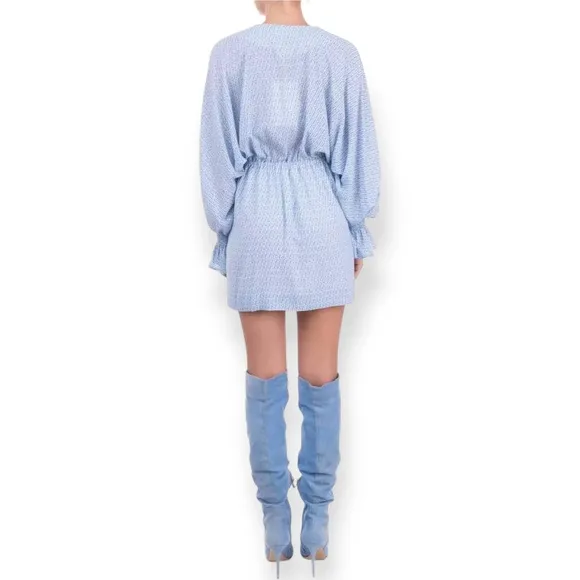 Baum Und Pferdgarten Ariana Dress Light Blue Crepe Size 36 US 6 Small Medium NWT