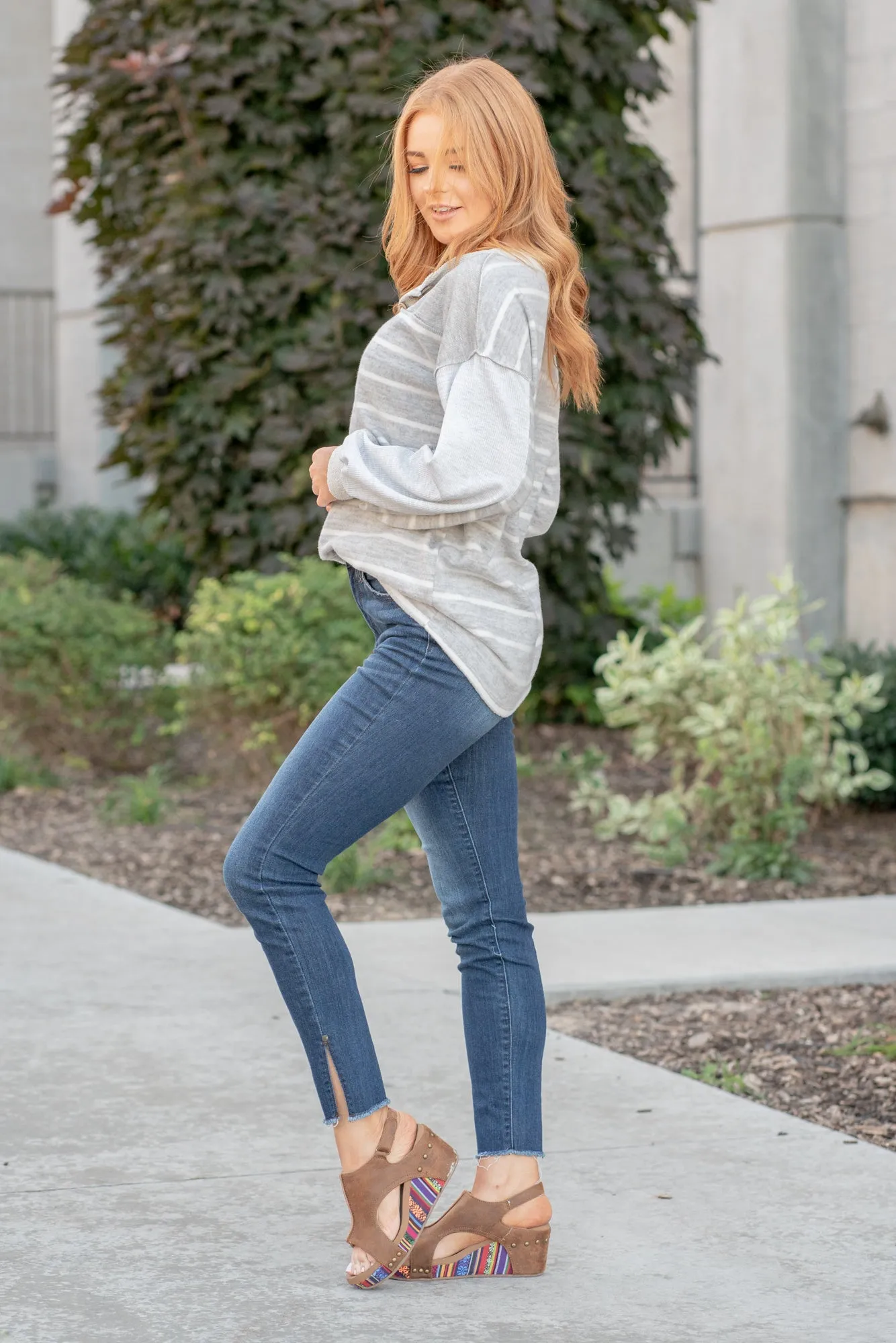 Bay City Slit Hem High Rise Skinny