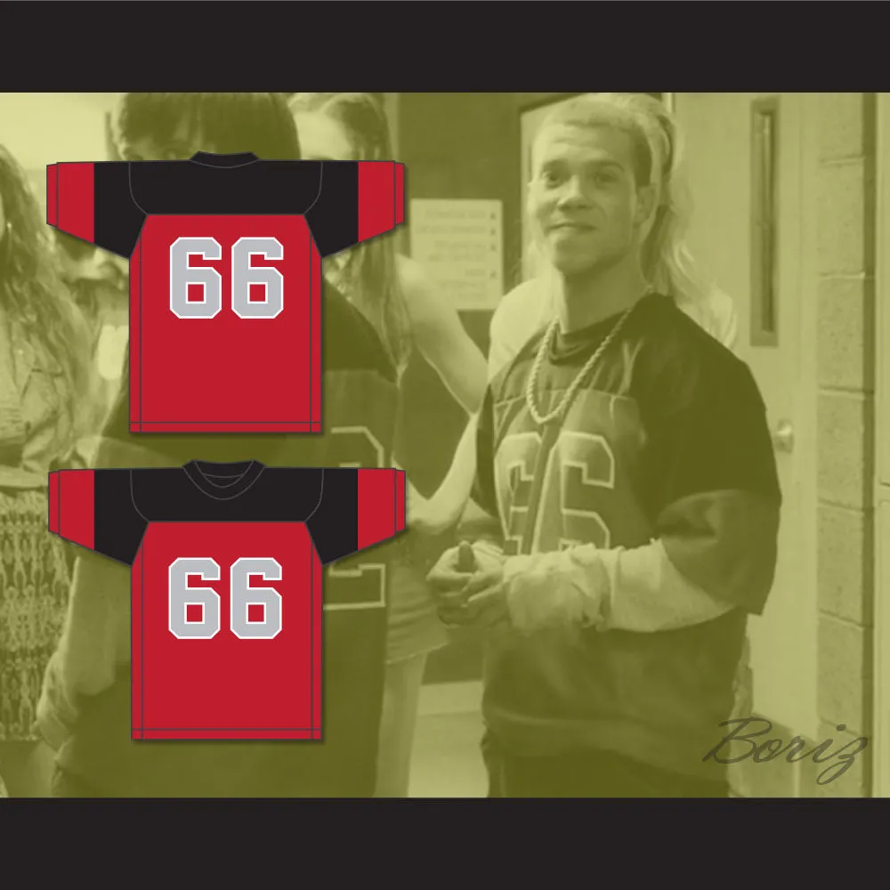 Ben Fector 66 Blackfoot High School Red Football Jersey 1