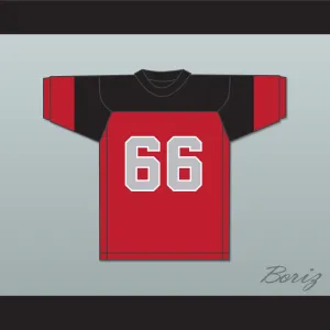 Ben Fector 66 Blackfoot High School Red Football Jersey 1