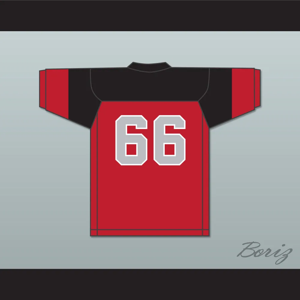 Ben Fector 66 Blackfoot High School Red Football Jersey 1