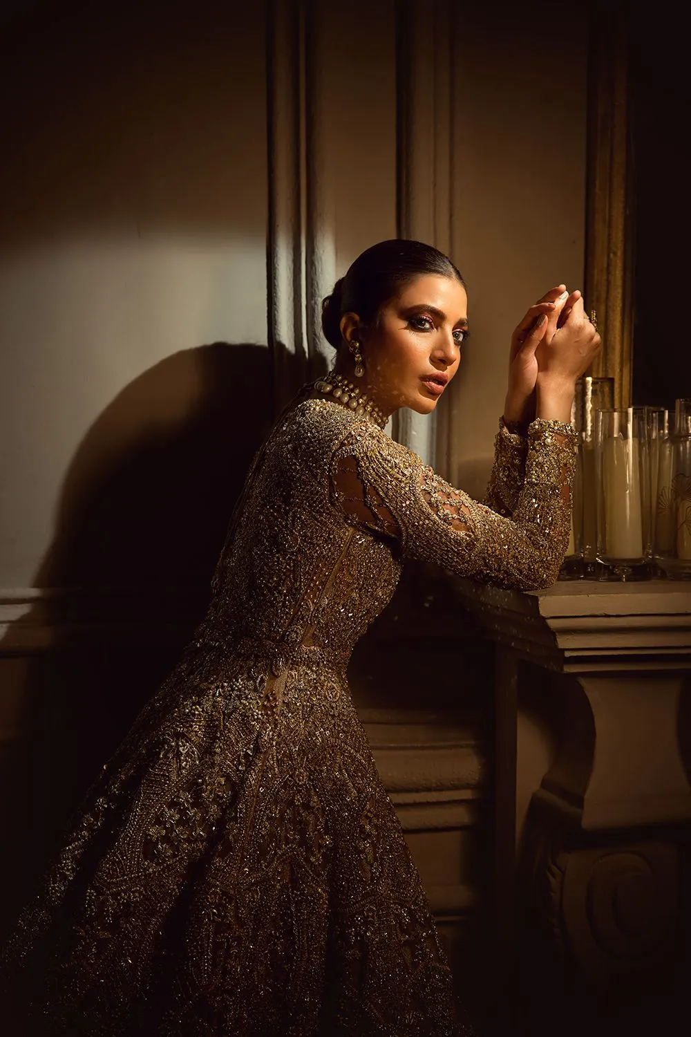 Best Designer Lehenga in Golden for Indian Bridal Wear