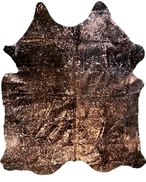 Black Devore Rosegold Acid Washed Premium Brazilian Cowhide, XL CH79DVD SD