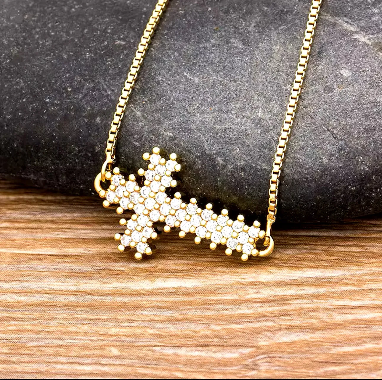 Bling Side Cross Necklace | Erika Williner Designs