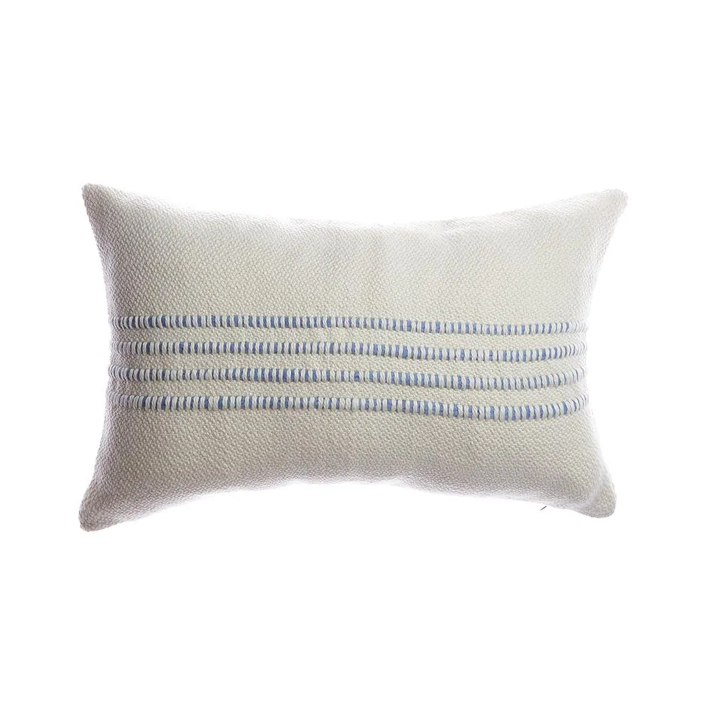 Blue Striped Square Pillow